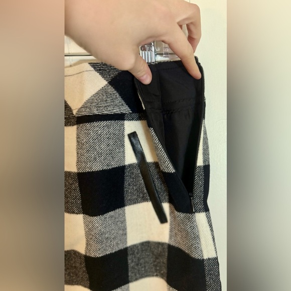 Talbots Skirt Womens 8 Wool Blend Mini Plaid Gingham Zip Lined Preppy Academia - Picture 5 of 10